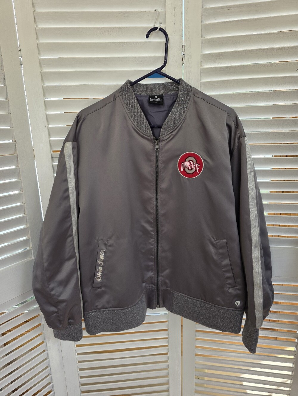 Ohio State Buckeyes Zip-up Bomber Jacket Women's Size XL